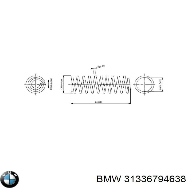 31336794638 BMW muelle de suspensión eje delantero