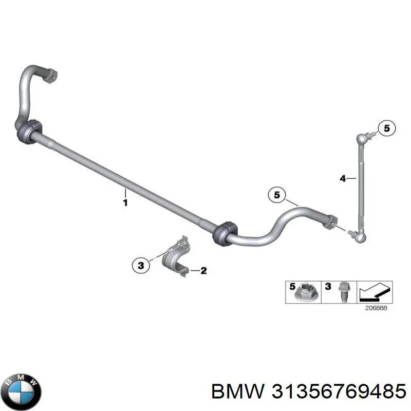  Estabilizador delantero para BMW X1 E84