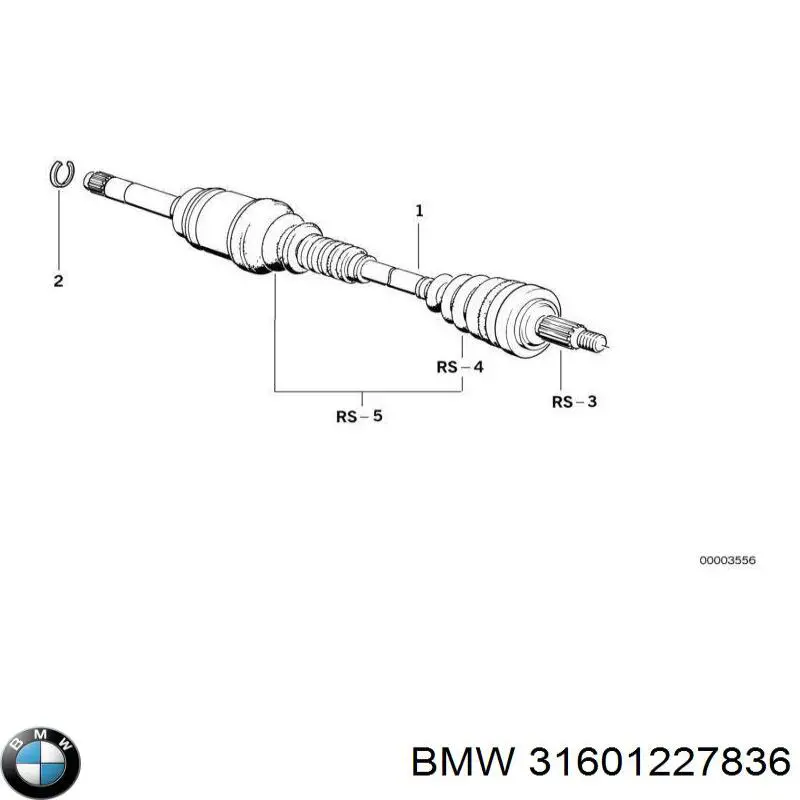  Fuelle, árbol de transmisión delantero exterior para BMW 5 E34