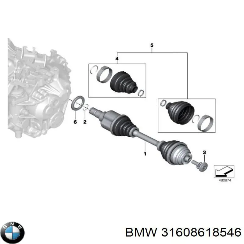  Juego de fuelles, árbol de transmisión delantero para MINI COUNTRYMAN F60