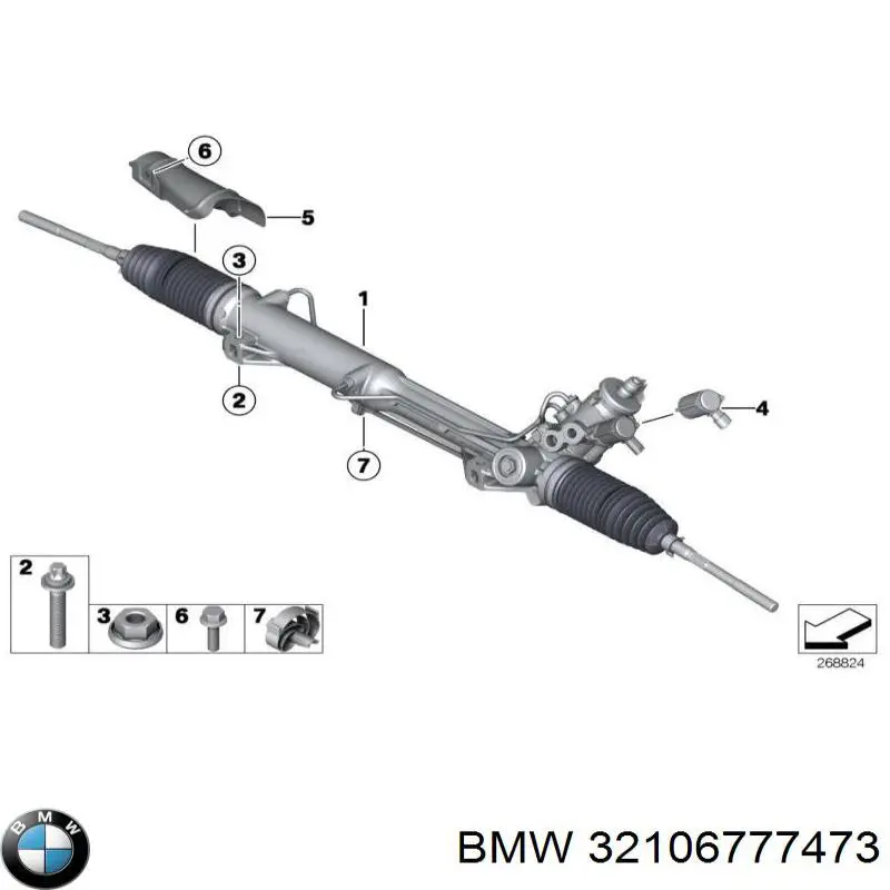 32106777473 BMW cremallera de dirección