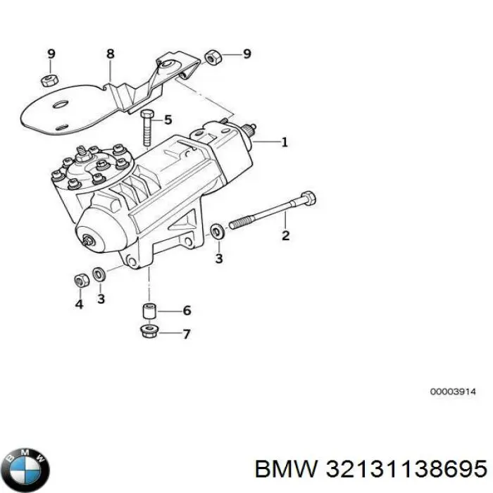  Cremallera de dirección para BMW 7 E32