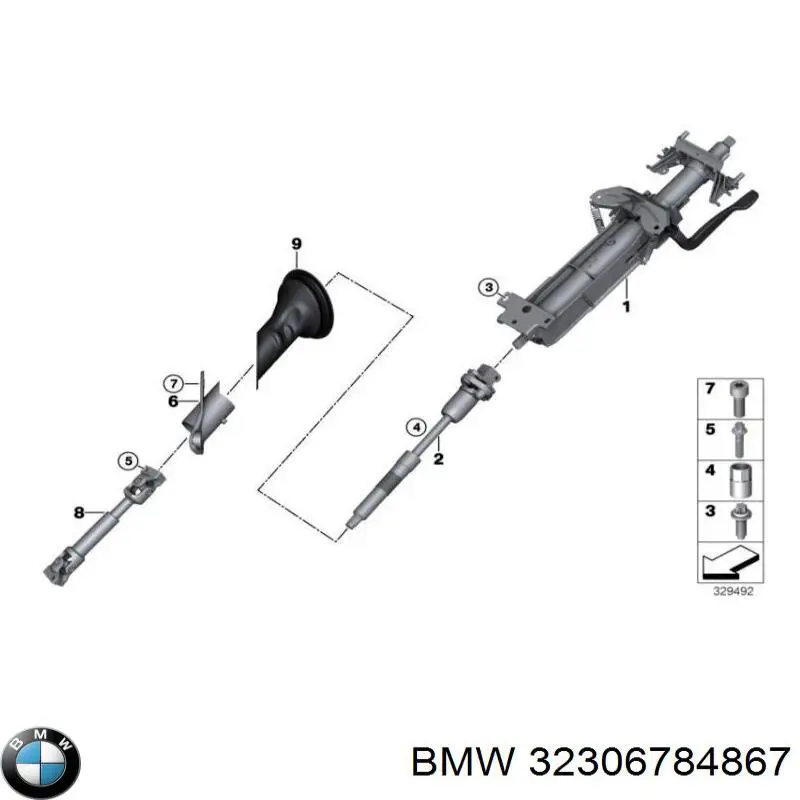  Columna de dirección para BMW X1 E84