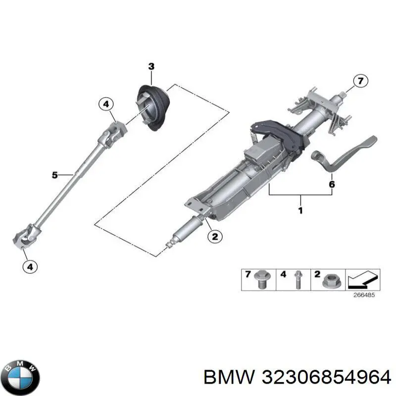 32306854964 BMW columna de dirección