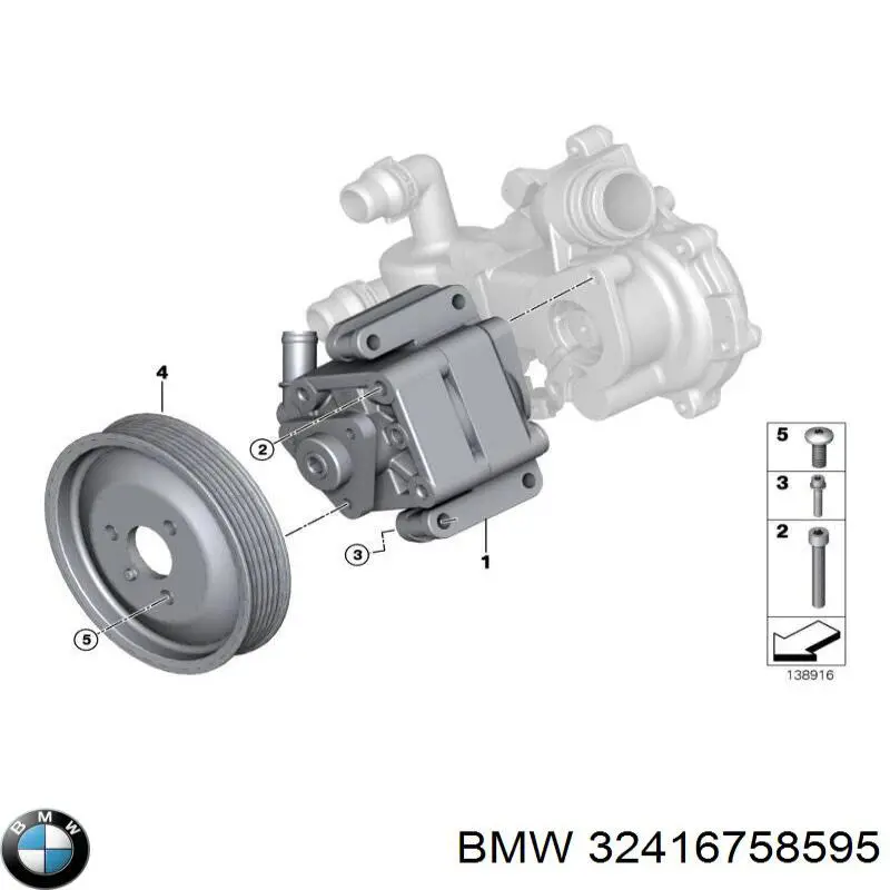 32416758595 BMW bomba hidráulica de dirección