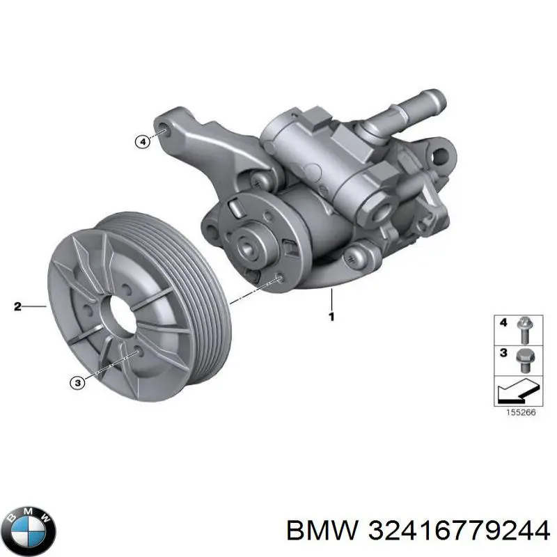 32416779244 BMW bomba hidráulica de dirección