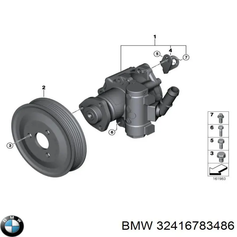 32416783486 BMW bomba hidráulica de dirección