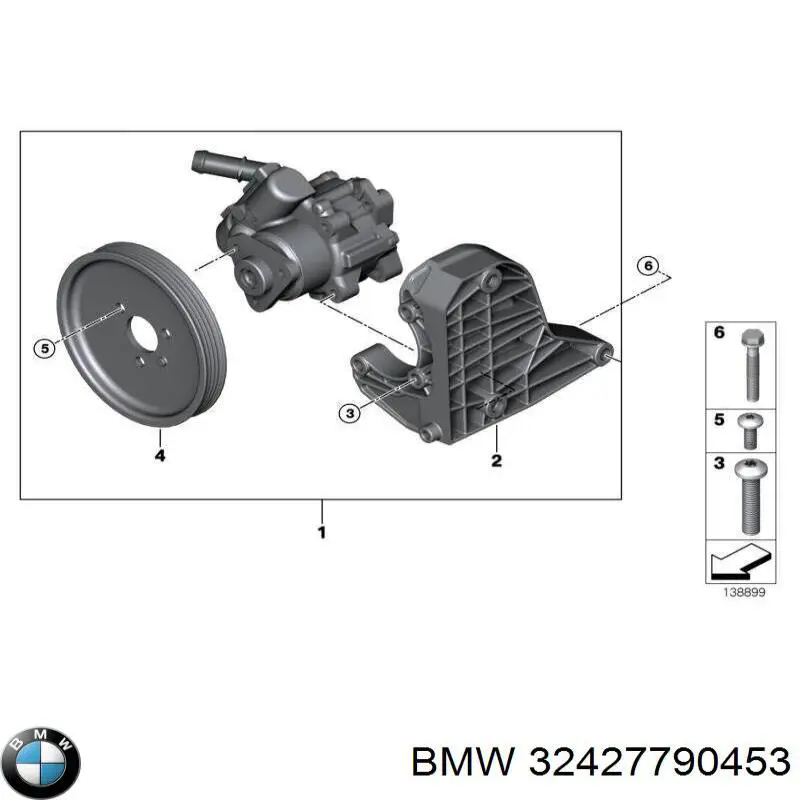 32427790453 BMW polea, servobomba