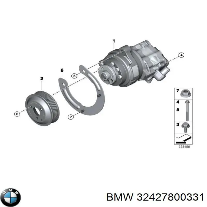  Polea, servobomba para BMW X5 E70