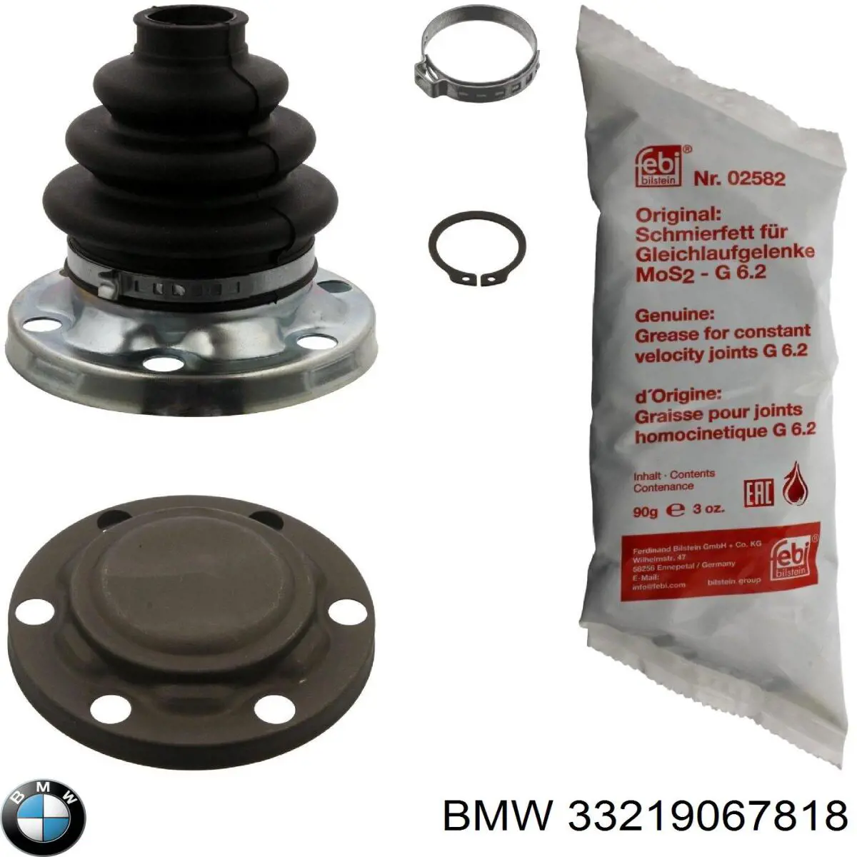 33219067818 BMW fuelle, árbol de transmisión trasero exterior