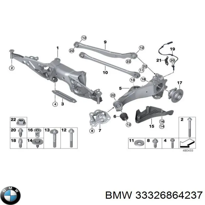  Bloque silencioso Trasero Brazo Trasero Delantero para BMW X1 F48