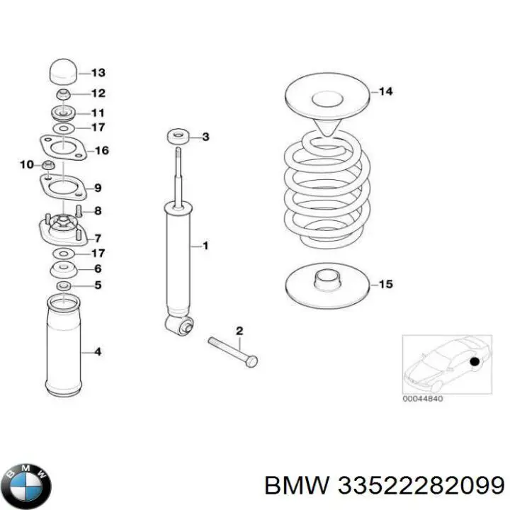 33522282099 BMW amortiguador trasero