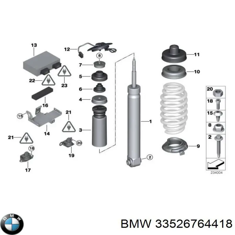  Cojinete columna de suspension para BMW X1 E84