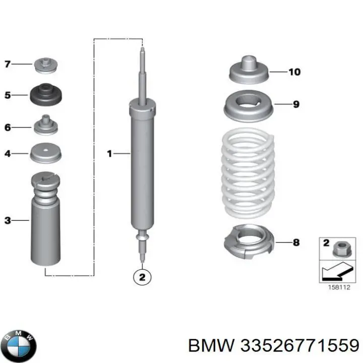 33526771559 BMW amortiguador trasero