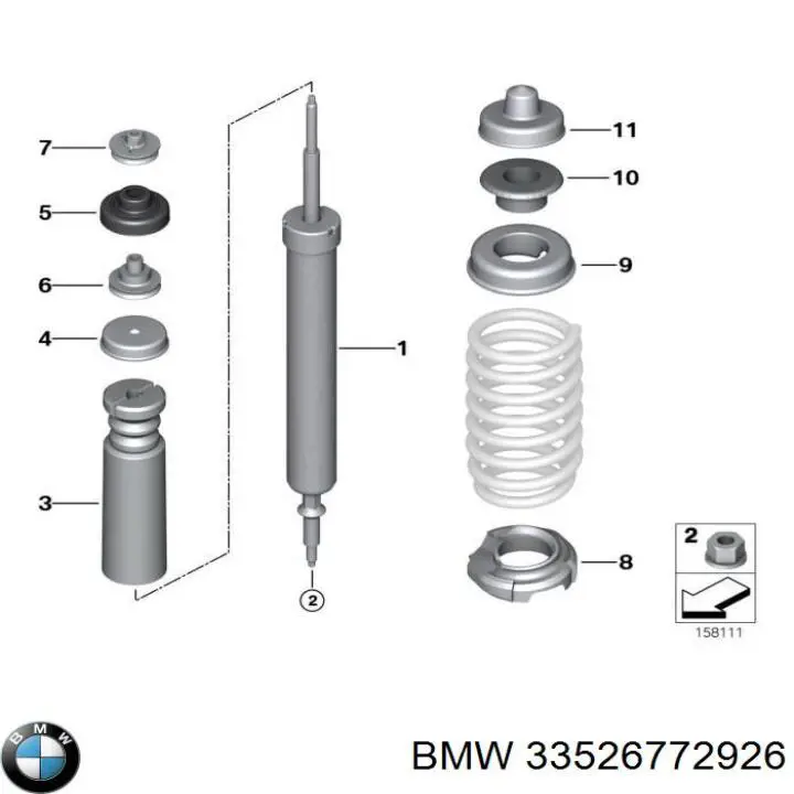 33526772926 BMW amortiguador trasero