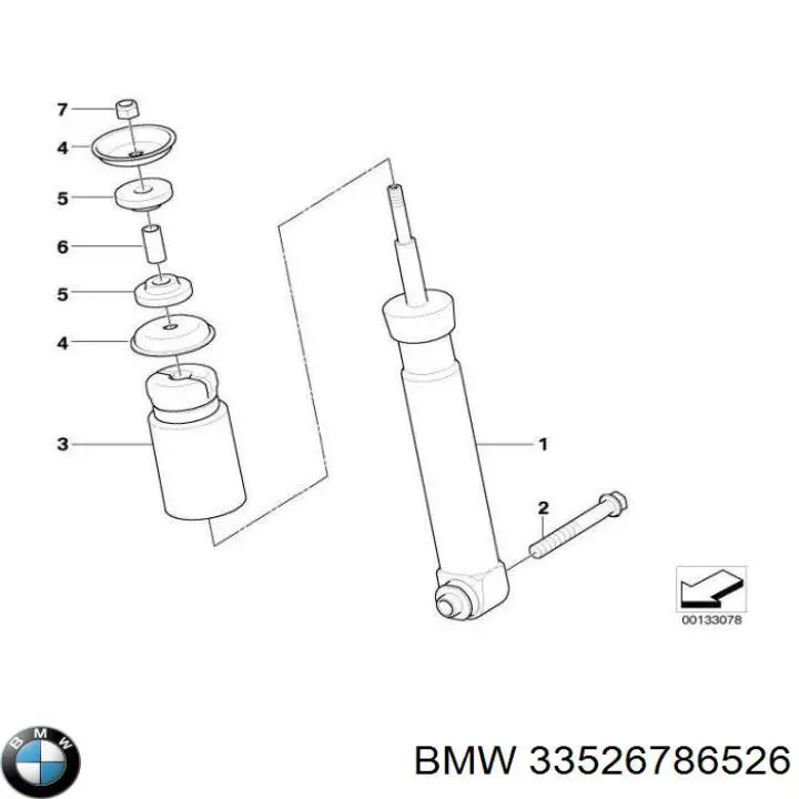 33526786526 BMW amortiguador trasero