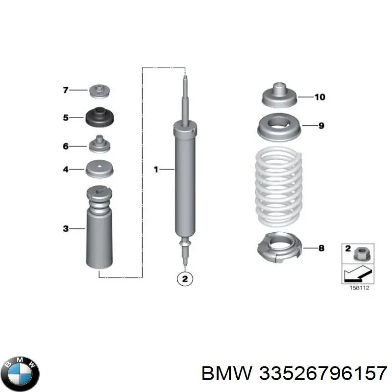 33526796157 BMW amortiguador trasero