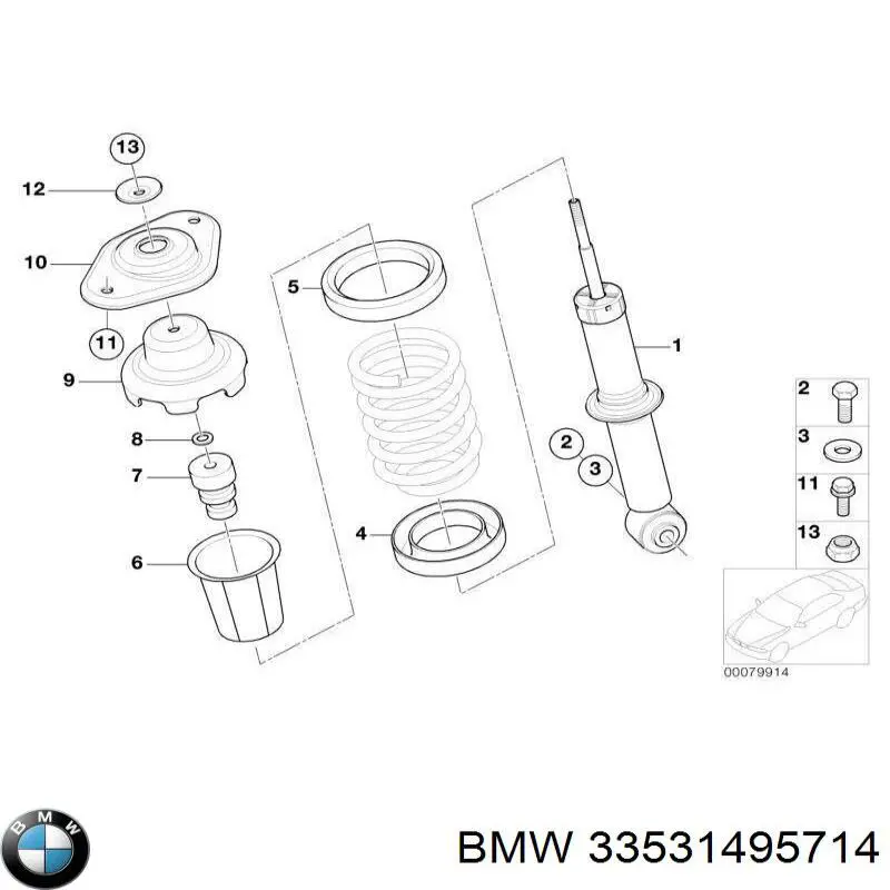  Caja de muelle, Eje trasero, arriba para MINI Paceman R61