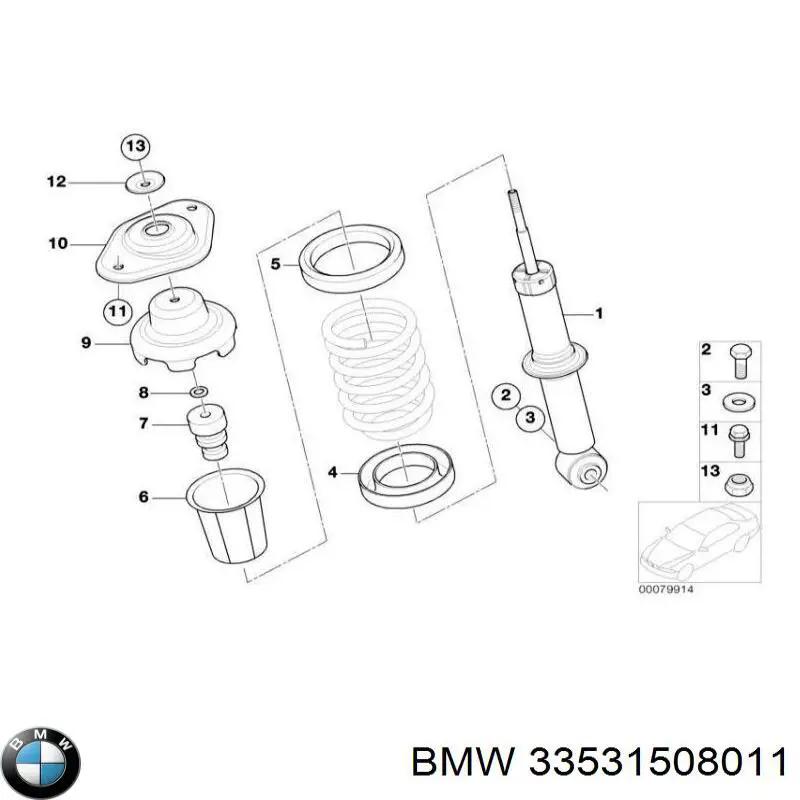  Cojinete columna de suspension para MINI Paceman R61