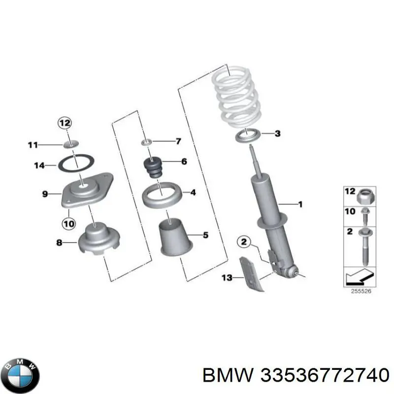 33536772740 BMW almohadilla de tope, suspensión trasera