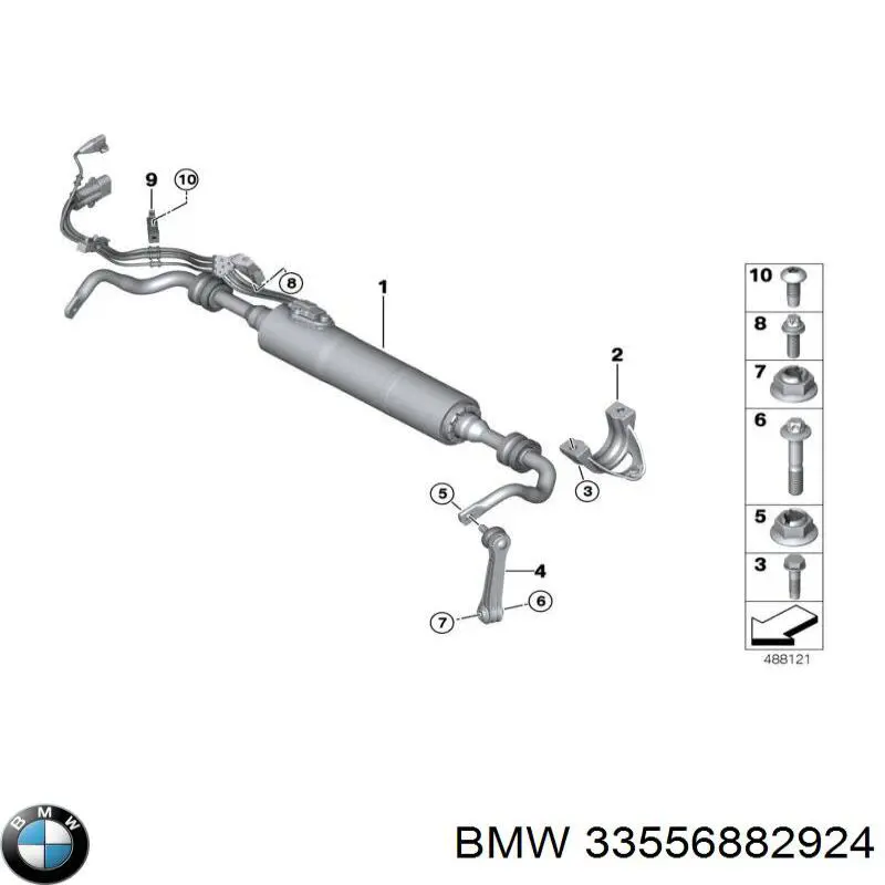 33556882924 BMW soporte de barra estabilizadora trasera