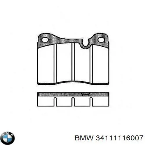 34111116007 BMW pastillas de freno delanteras