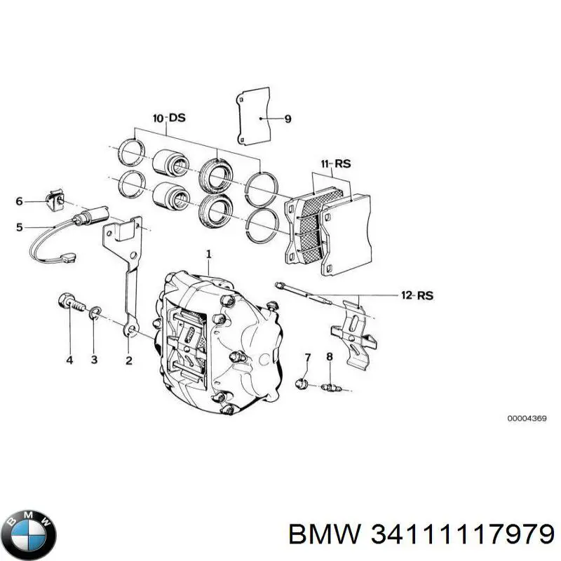 34111117979 BMW pastillas de freno delanteras