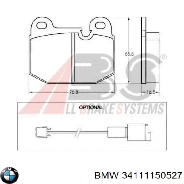 34111150527 BMW pastillas de freno delanteras