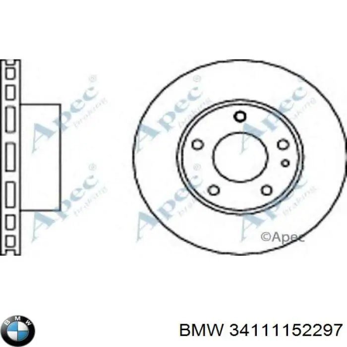 34111152297 BMW freno de disco delantero