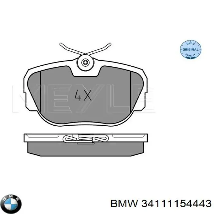 34111154443 BMW pastillas de freno delanteras