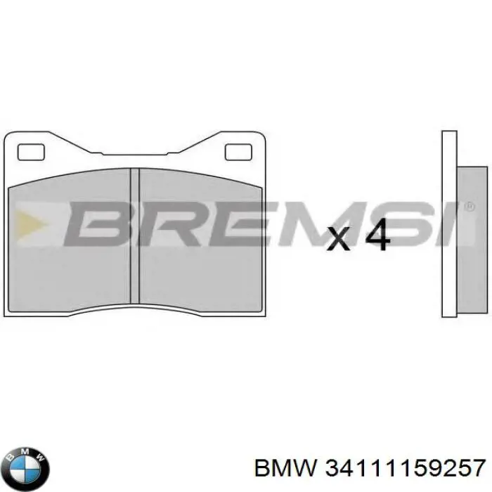 34111159257 BMW pastillas de freno delanteras