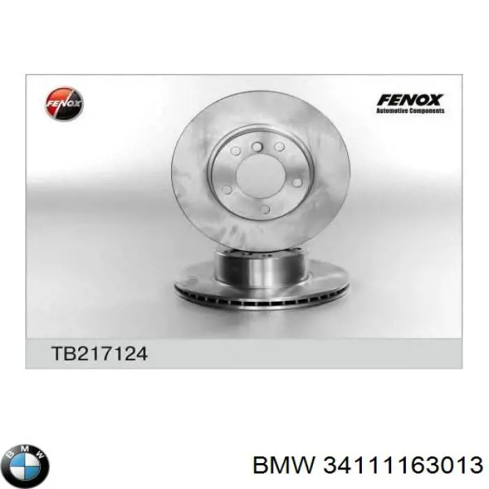 34111163013 BMW freno de disco delantero