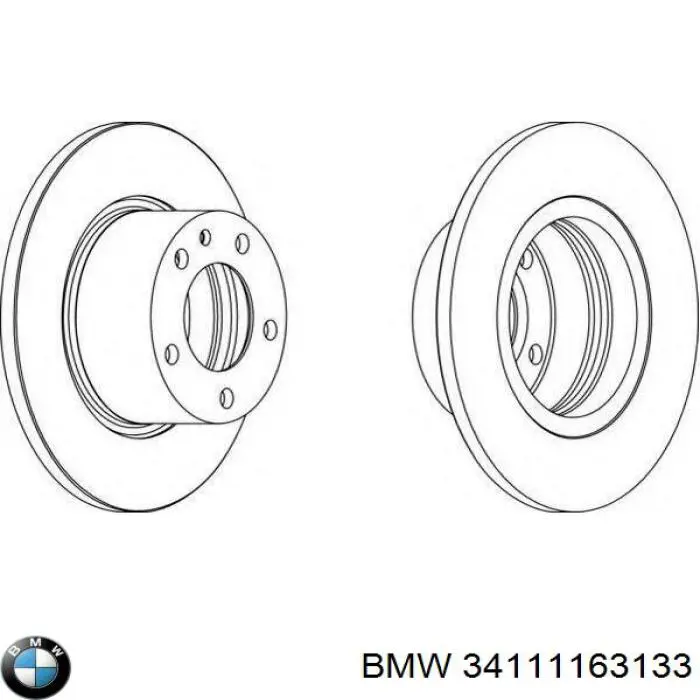 34111163133 BMW freno de disco delantero