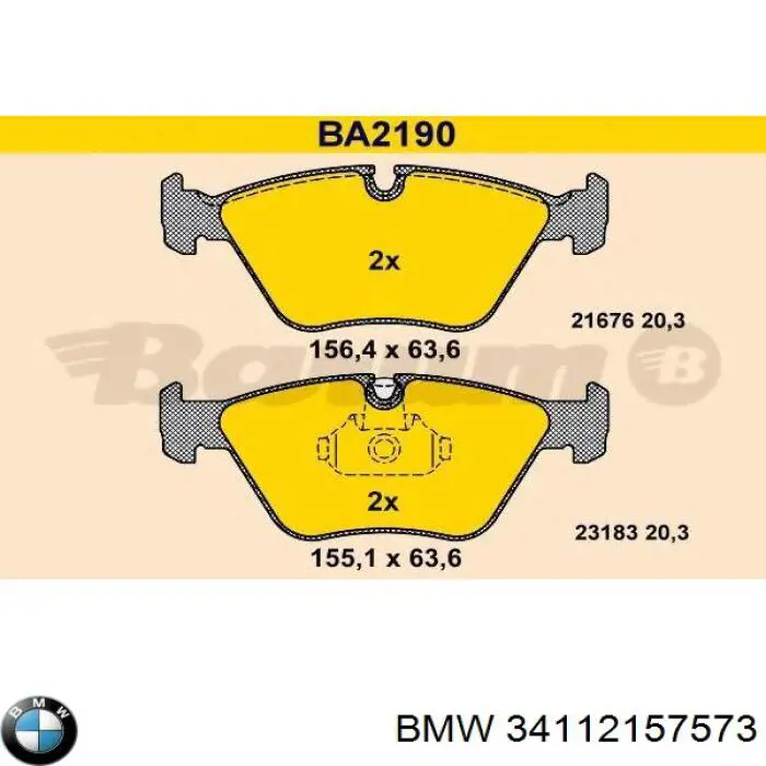 34112157573 BMW pastillas de freno delanteras