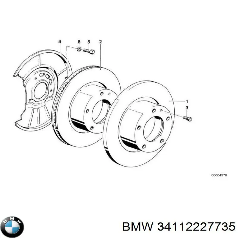 34112227299 BMW freno de disco delantero