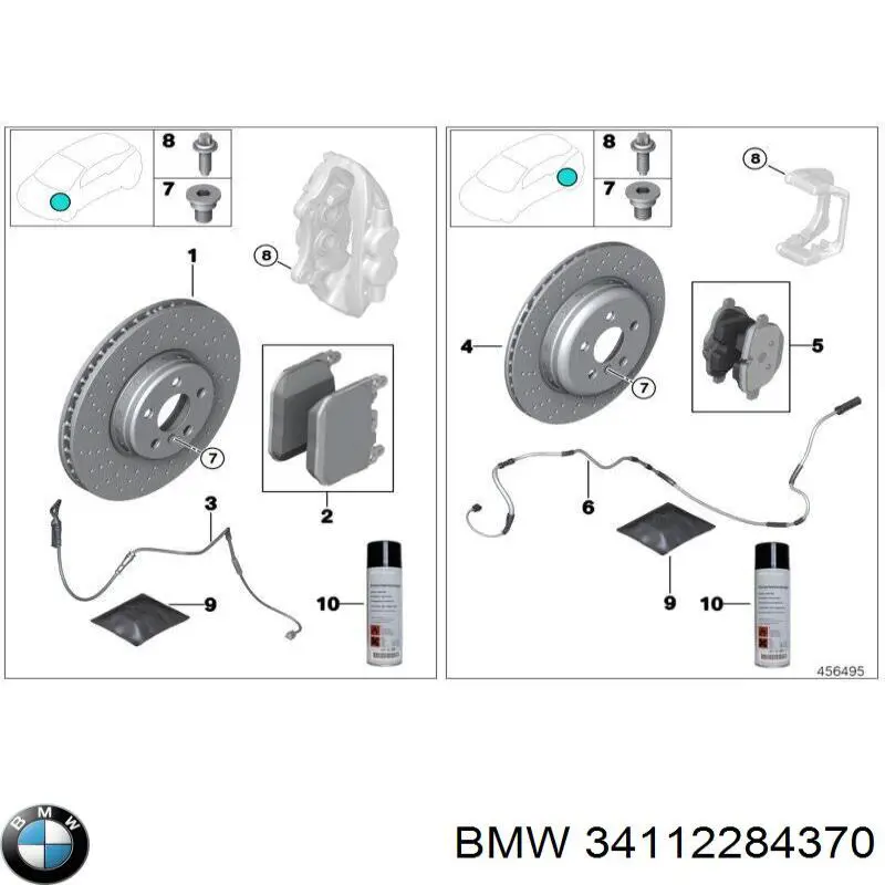 34112284370 BMW pastillas de freno delanteras