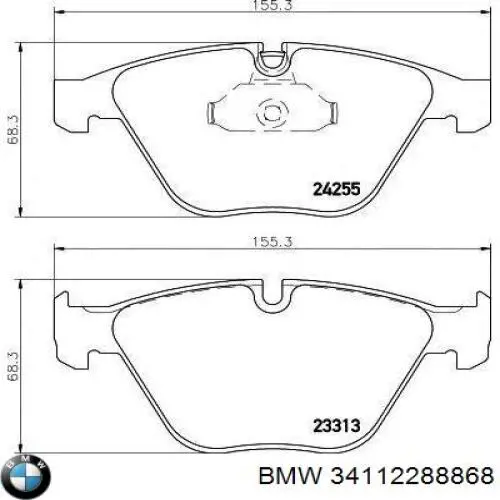 34112288868 BMW pastillas de freno delanteras