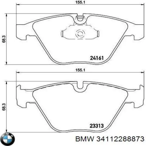 34112288873 BMW pastillas de freno delanteras