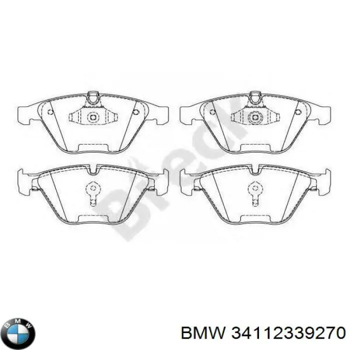 34112339270 BMW pastillas de freno delanteras