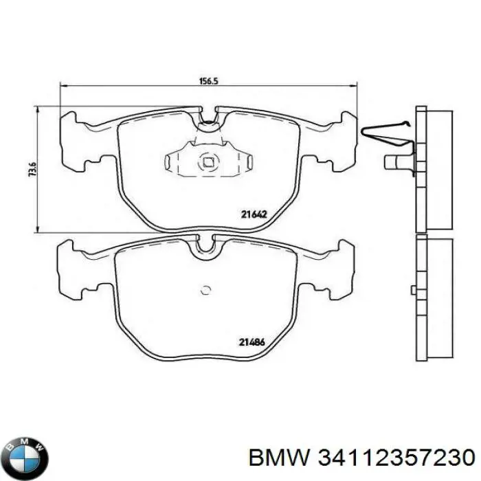 34112357230 BMW pastillas de freno delanteras