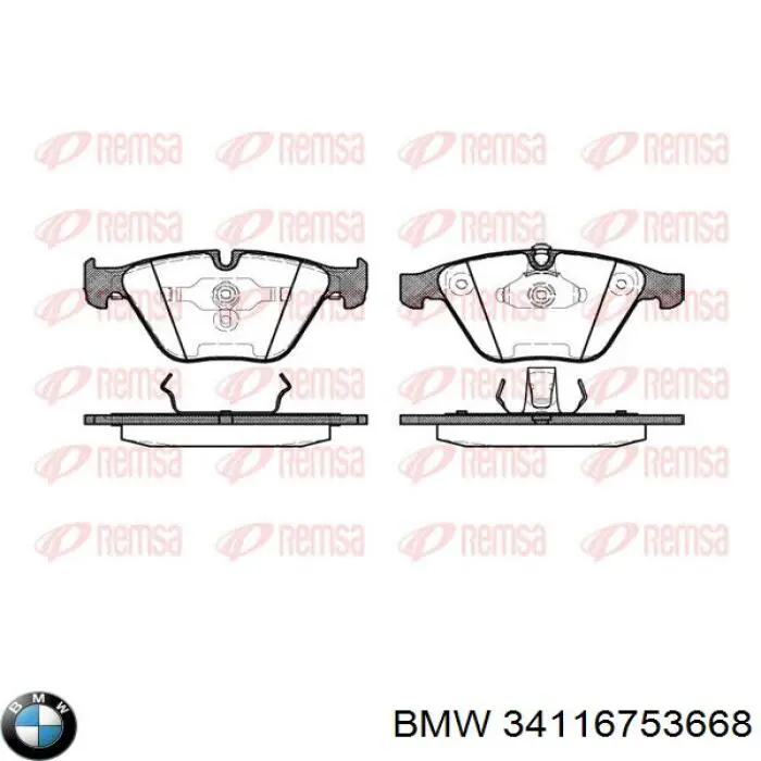 34116753668 BMW pastillas de freno delanteras