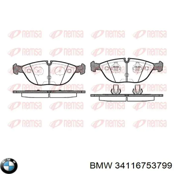 34116753799 BMW pastillas de freno delanteras