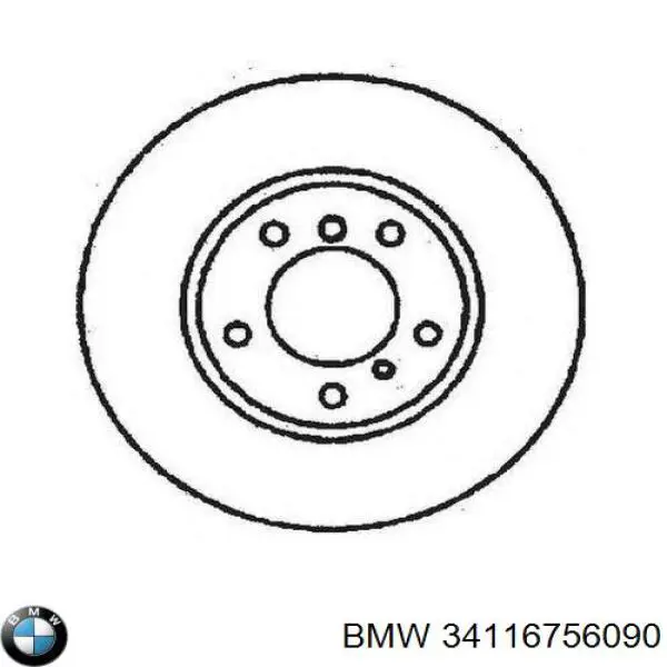 34116756090 BMW freno de disco delantero