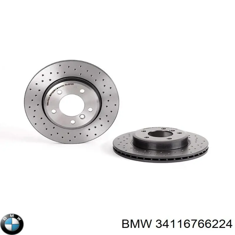 34116766224 BMW freno de disco delantero