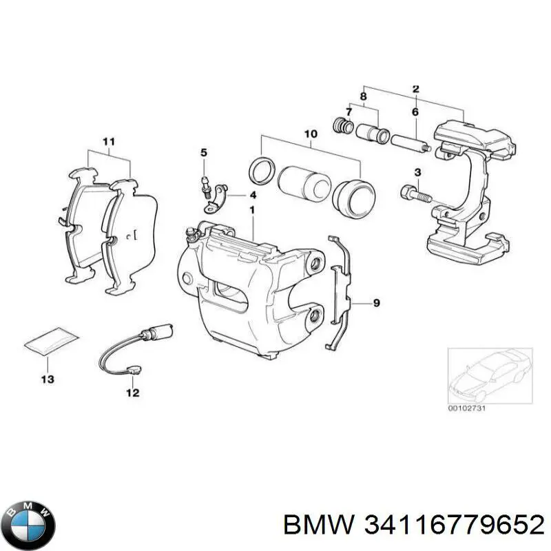 34116779652 BMW pastillas de freno delanteras