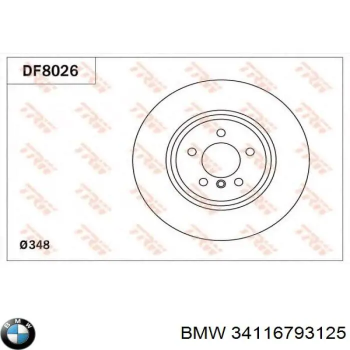 34116793125 BMW freno de disco delantero