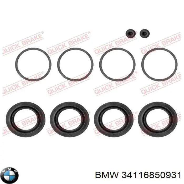 34116850931 BMW pinza de freno trasero derecho