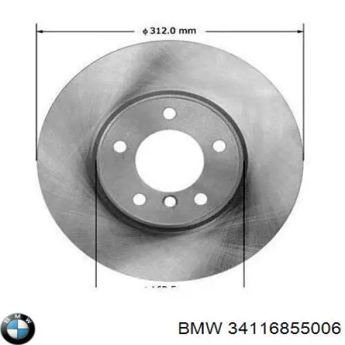 34116855006 BMW freno de disco delantero