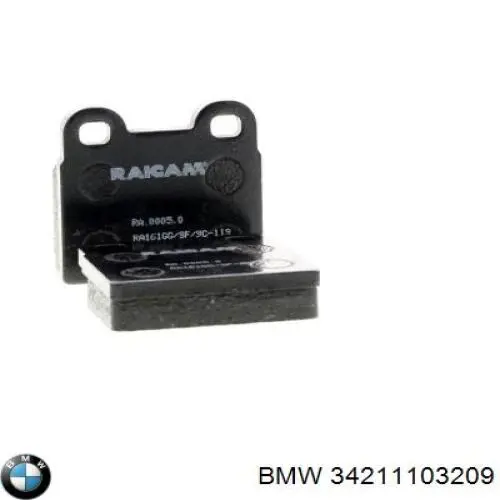 34211103209 BMW pastillas de freno traseras