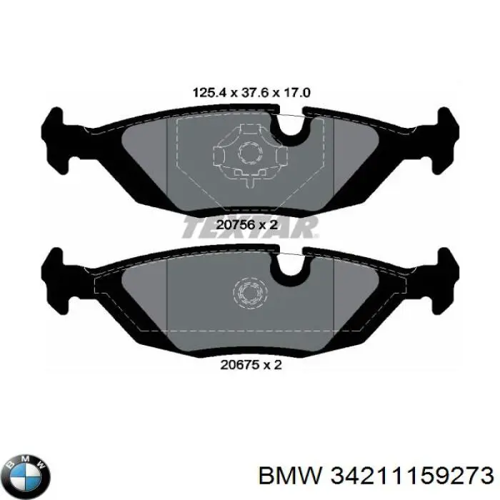 34211159273 BMW pastillas de freno traseras